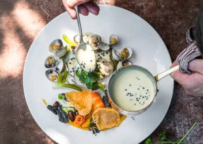 Gepochierter Seewolf Restaurant Bakker Vorden